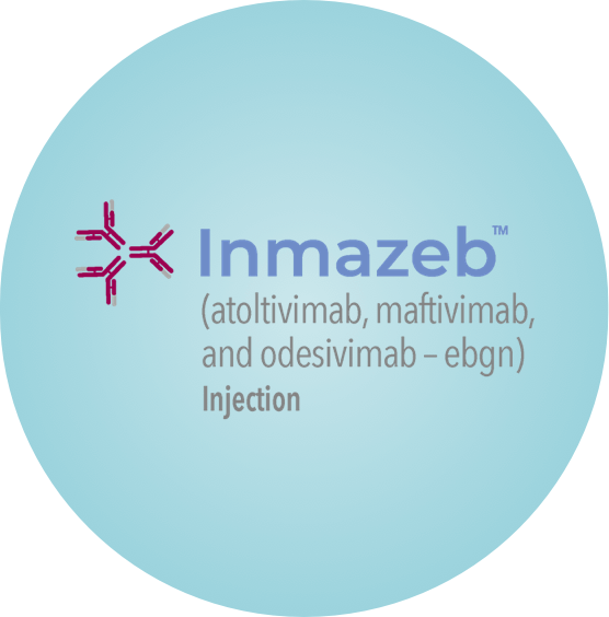 Inmazeb™ (atoltivimab, maftivimab, and odesivimab - ebgn) Injection logo.