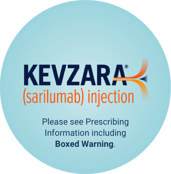 KEVZARA® (sarilumab) Injection logo.
